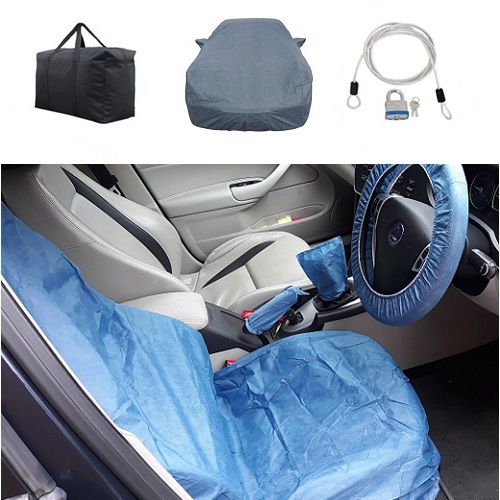 CAR INTERIOR PROTECTION KIT COVERS SEAT STEERING WHEEL